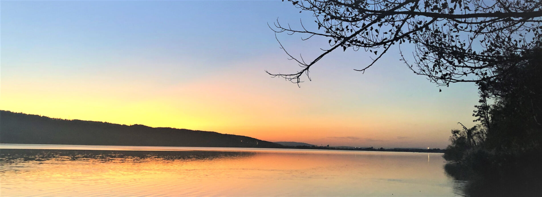 Am Abend Energie in der Natur auftanken